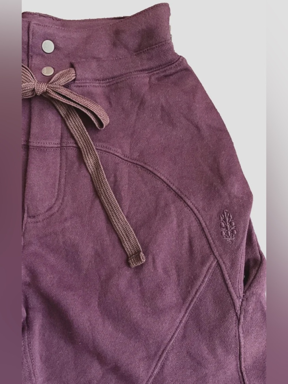 💜 ✨ Free People FP Movement Summit Scout Pants Black Raisin Size M - Picture 6 of 7